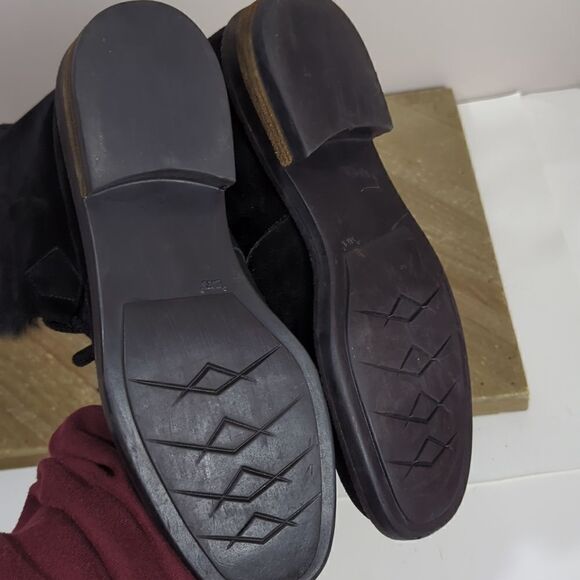 Fit and suede boots black leather Vincini - Picture 9 of 9